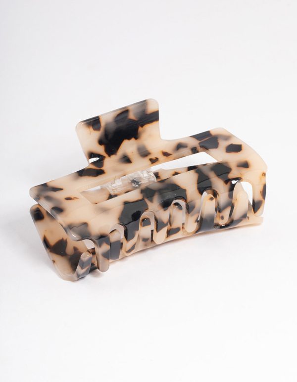 Acrylic Brown Tortoise Claw Clip Verkauf