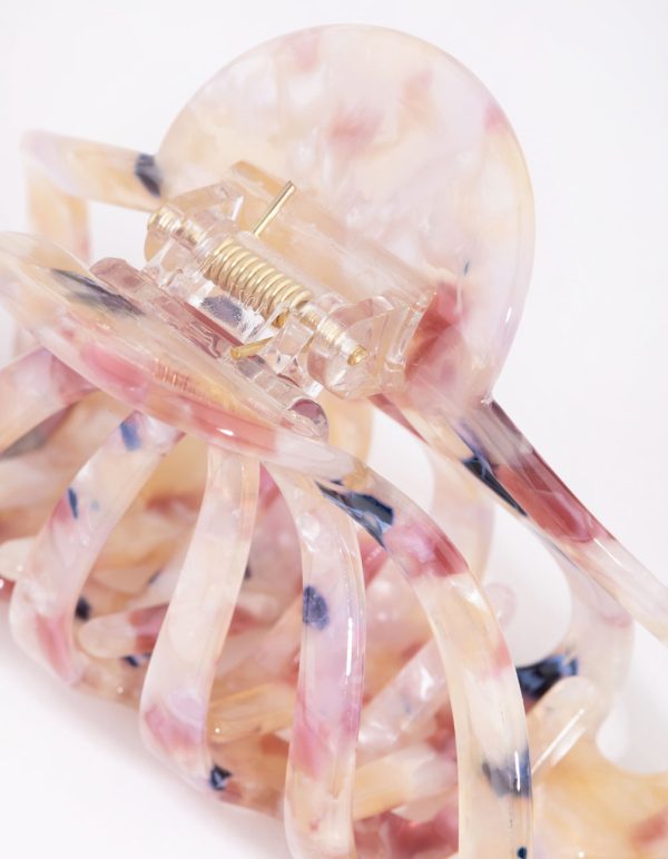 Acetate Pink Marble Wide Clip Angebot – Bild 3