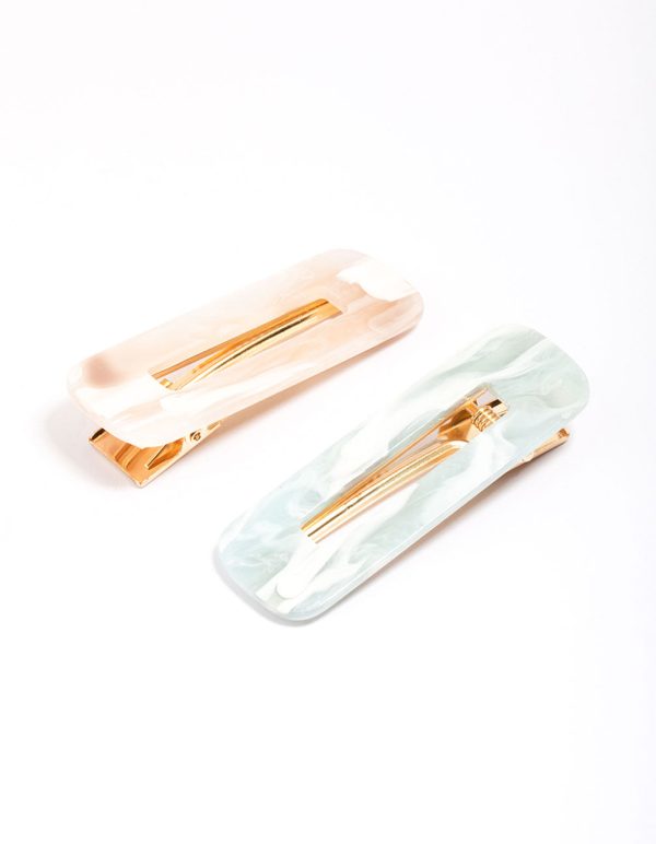 Acrylic Marble Hair Clip Pack Rabatt