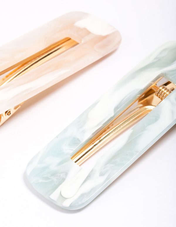 Acrylic Marble Hair Clip Pack Rabatt – Bild 2