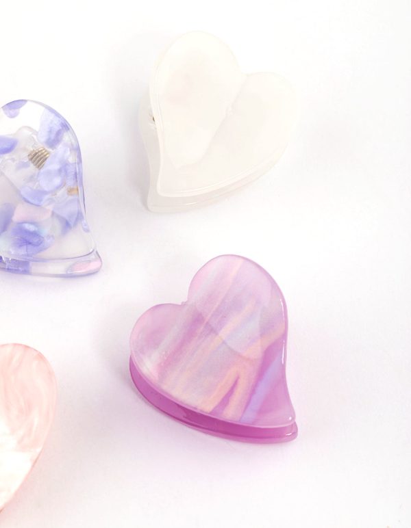 Acrylic Mini Hearts Claw Clip 4-Pack Online – Bild 3