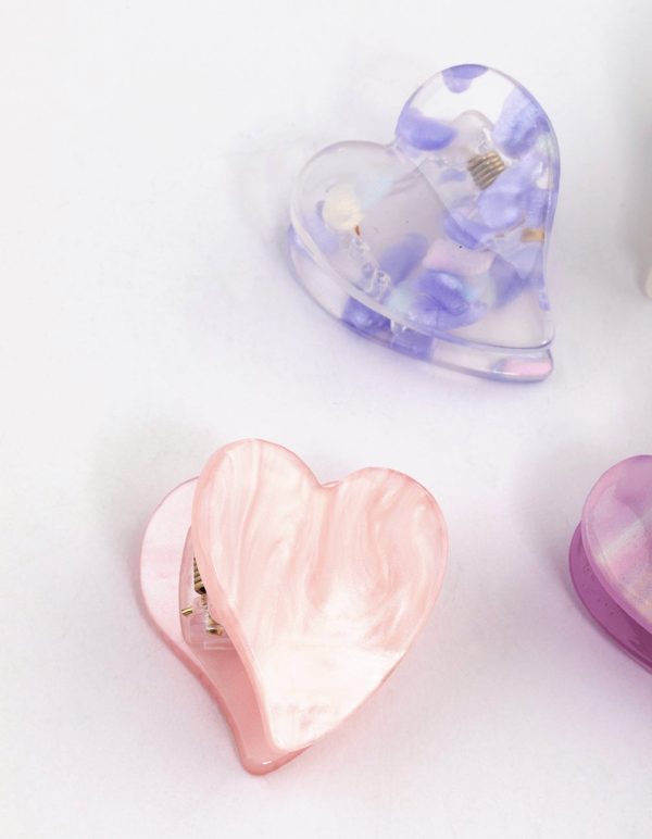 Acrylic Mini Hearts Claw Clip 4-Pack Online – Bild 2