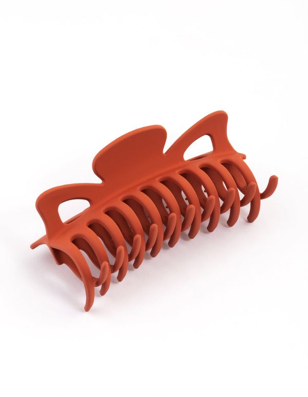 Acrylic Matte Orange Cut Out Claw Clip Zu verkaufen